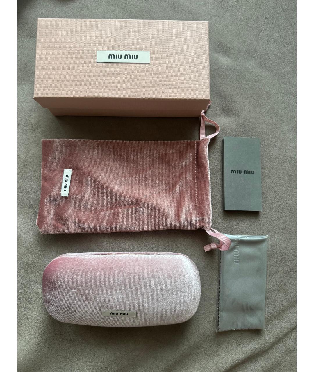 MIU MIU Черные металлические солнцезащитные очки, фото 4