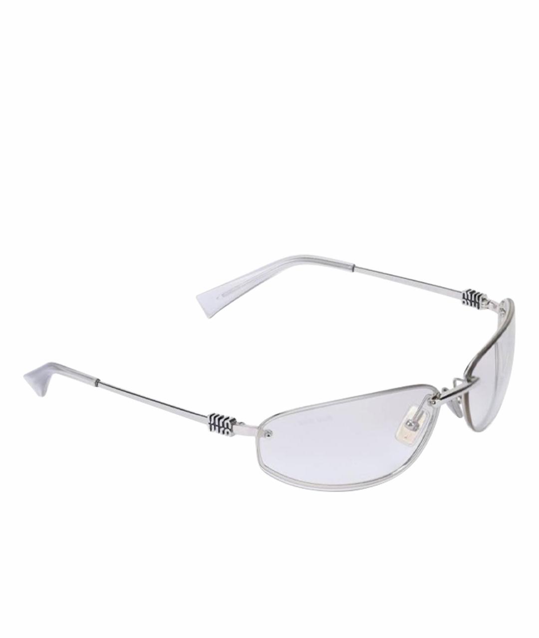 MIU MIU Антрацитовые металлические солнцезащитные очки, фото 1