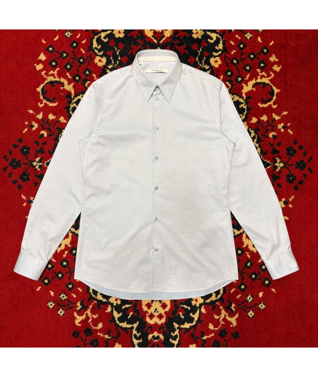 GIVENCHY Голубая хлопковая классическая рубашка, фото 9