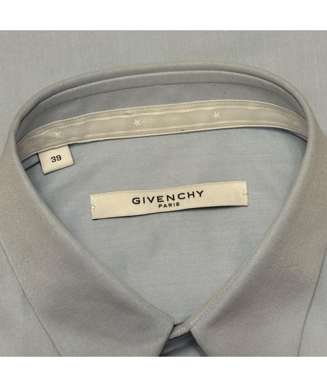 GIVENCHY Голубая хлопковая классическая рубашка, фото 5
