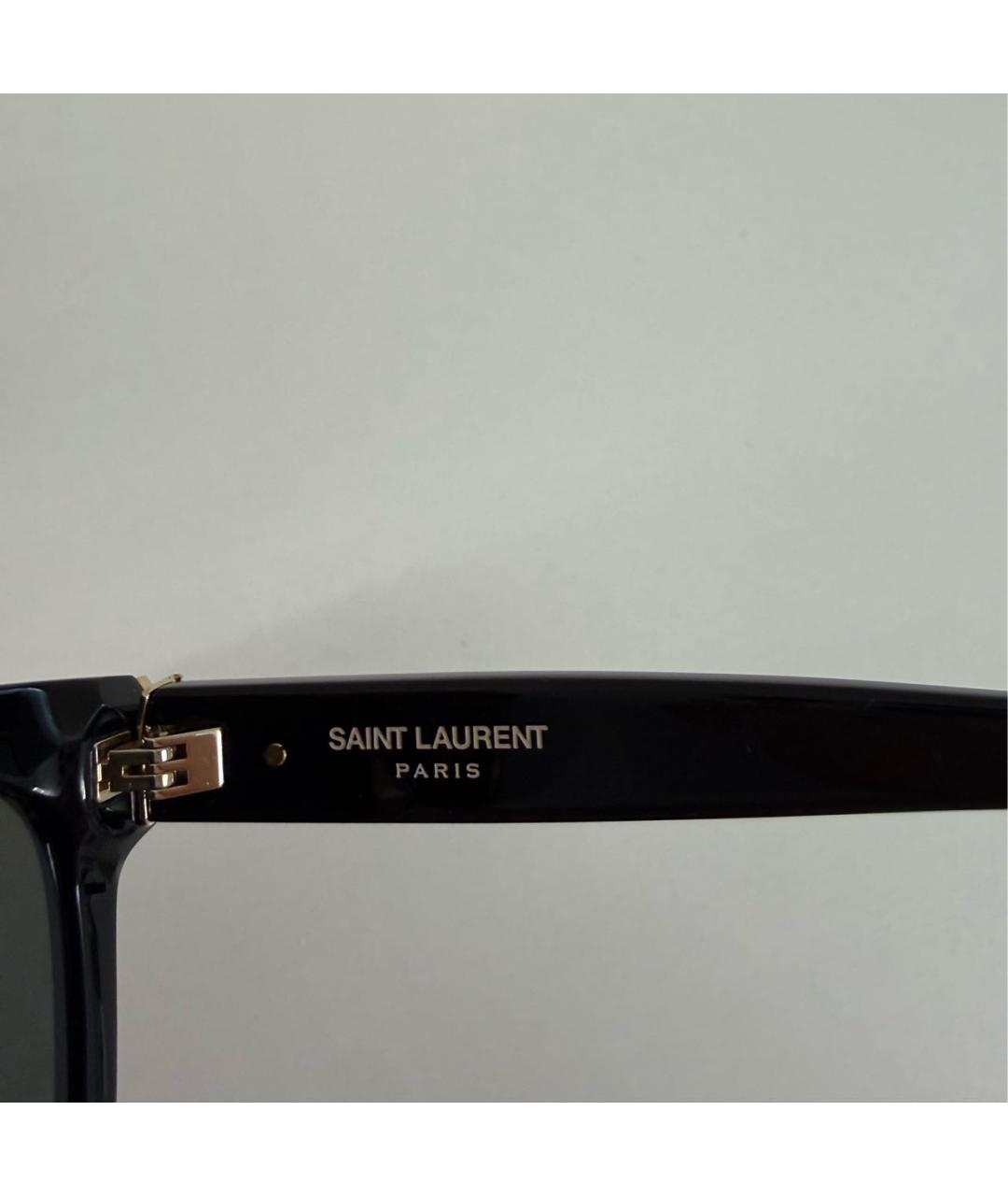 SAINT LAURENT Черные пластиковые солнцезащитные очки, фото 6