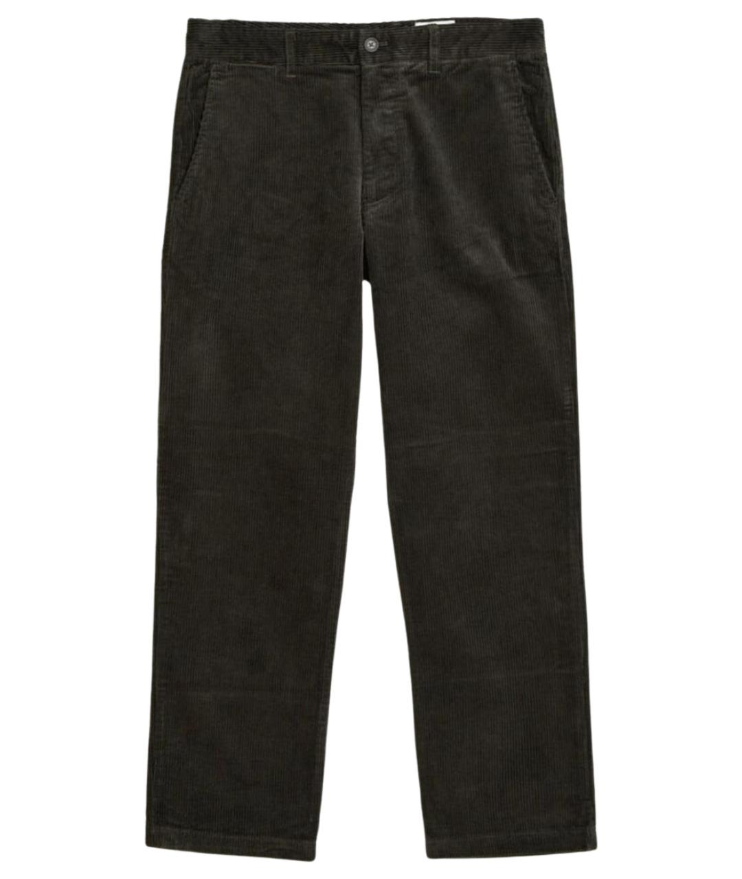 BRUNELLO CUCINELLI Коричневые хлопковые прямые брюки, фото 1