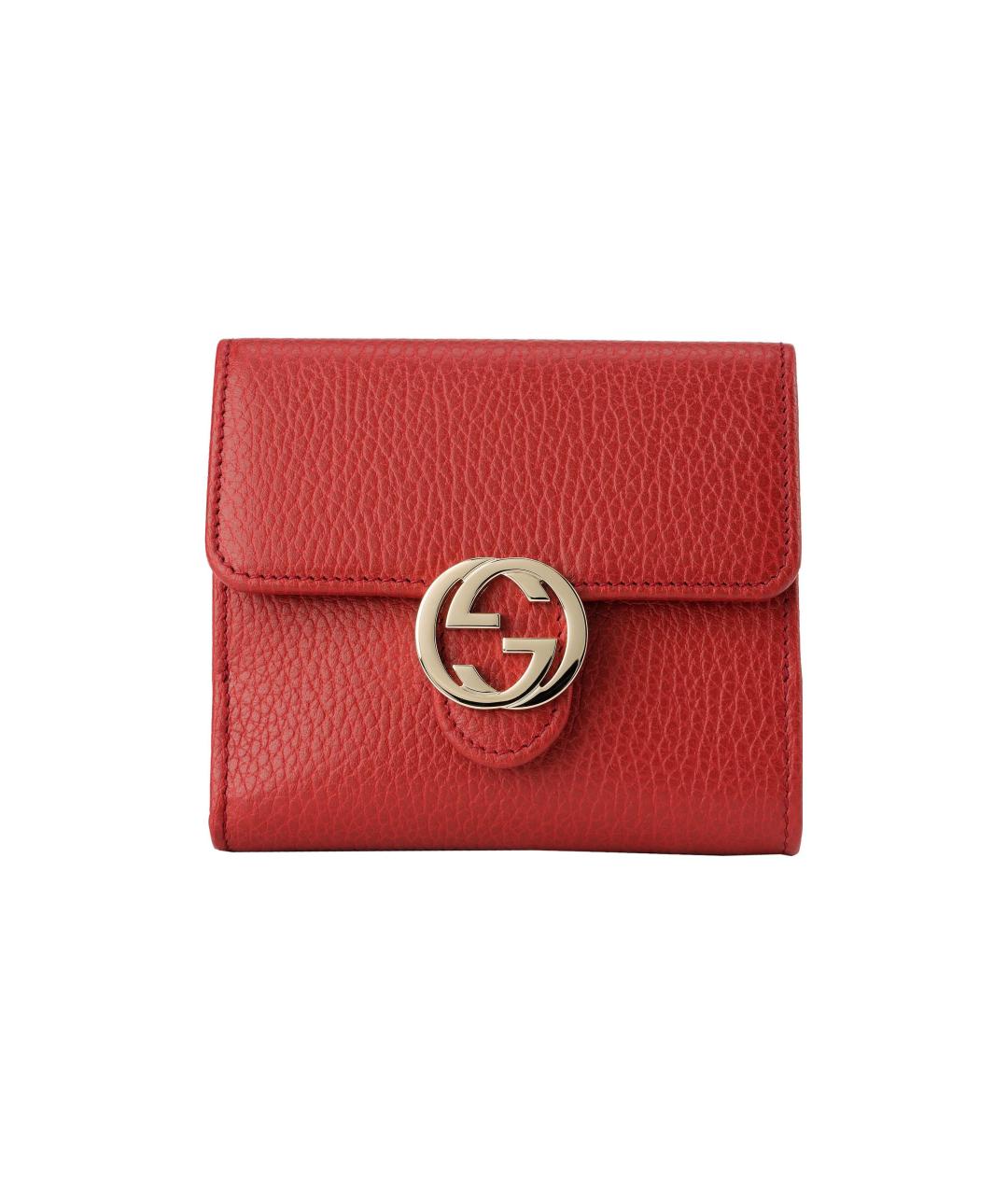 GUCCI Красный кожаный кошелек, фото 6