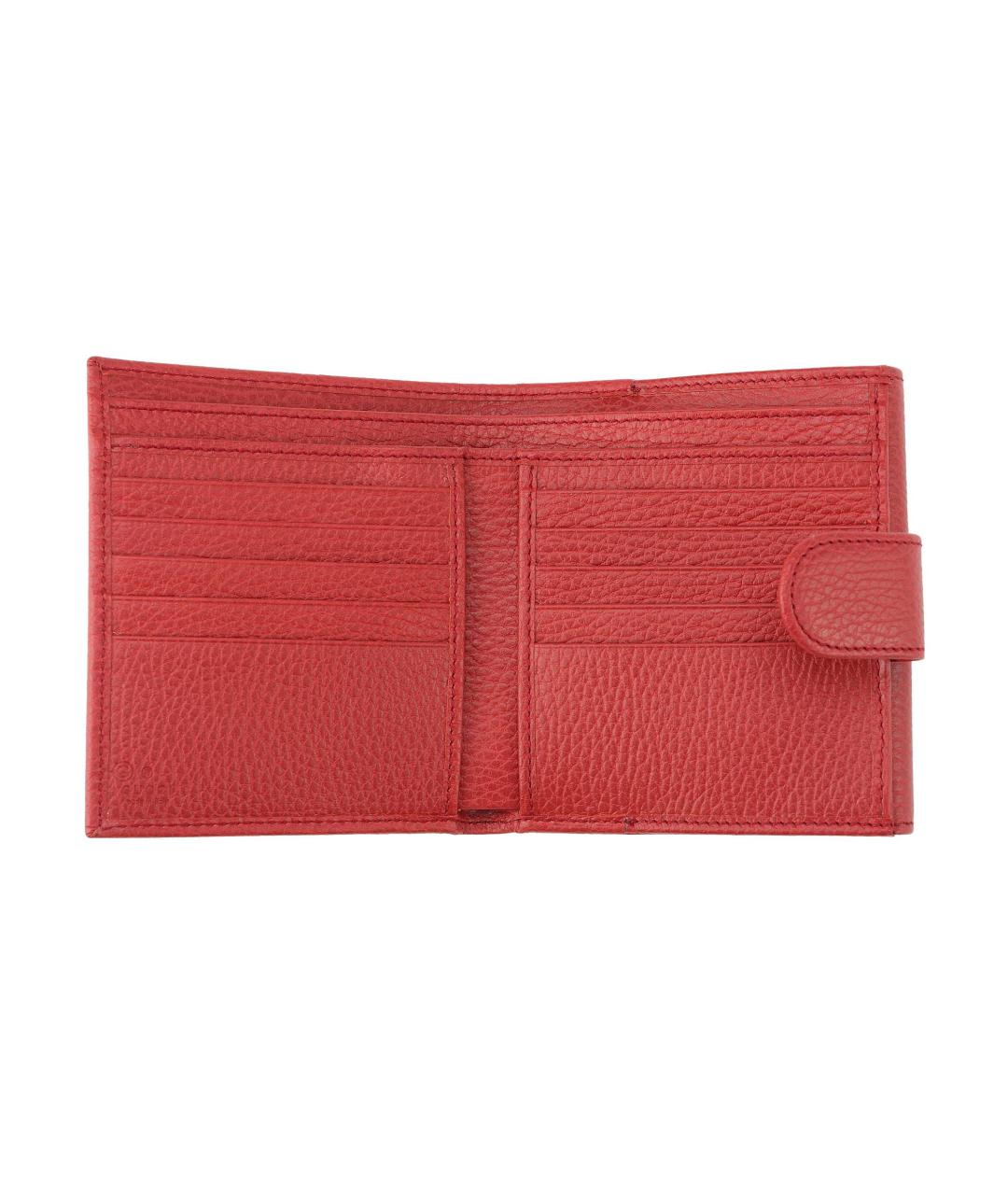 GUCCI Красный кожаный кошелек, фото 4