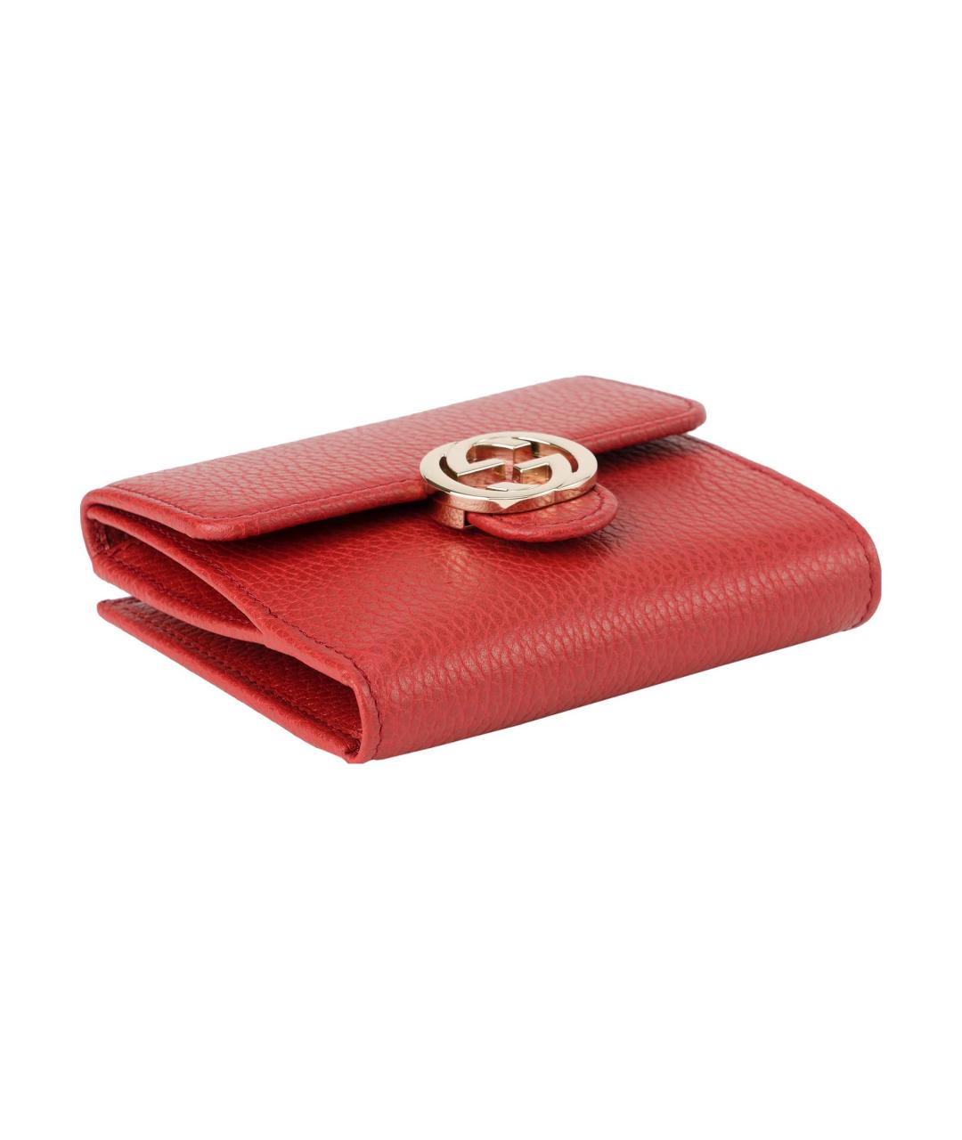 GUCCI Красный кожаный кошелек, фото 3