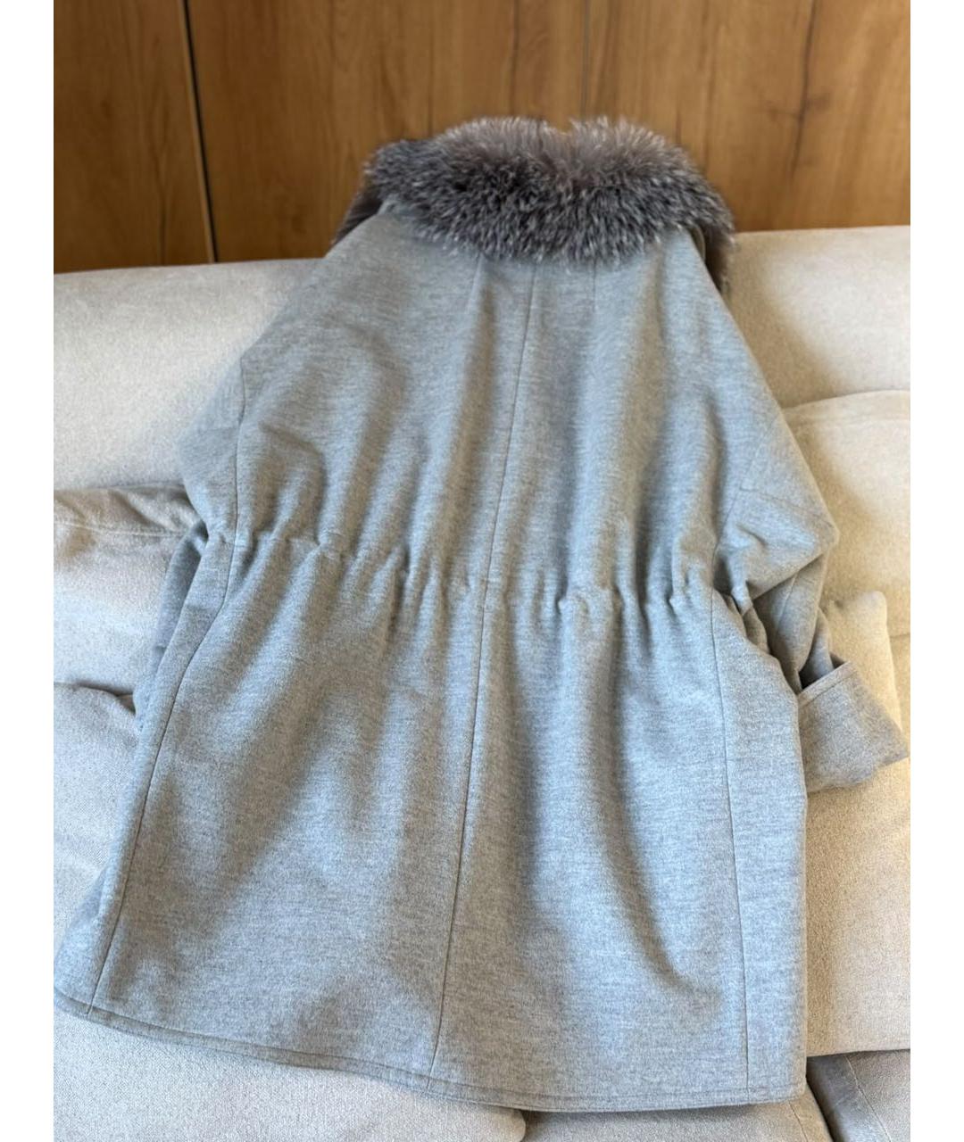 BRUNELLO CUCINELLI Серое пальто, фото 2