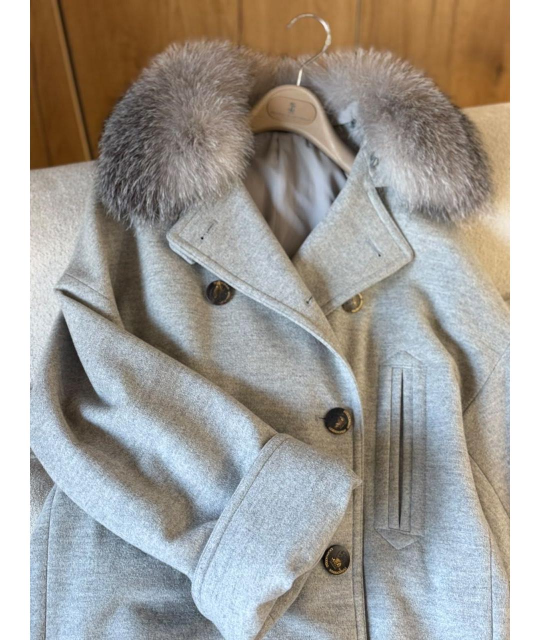 BRUNELLO CUCINELLI Серое пальто, фото 3