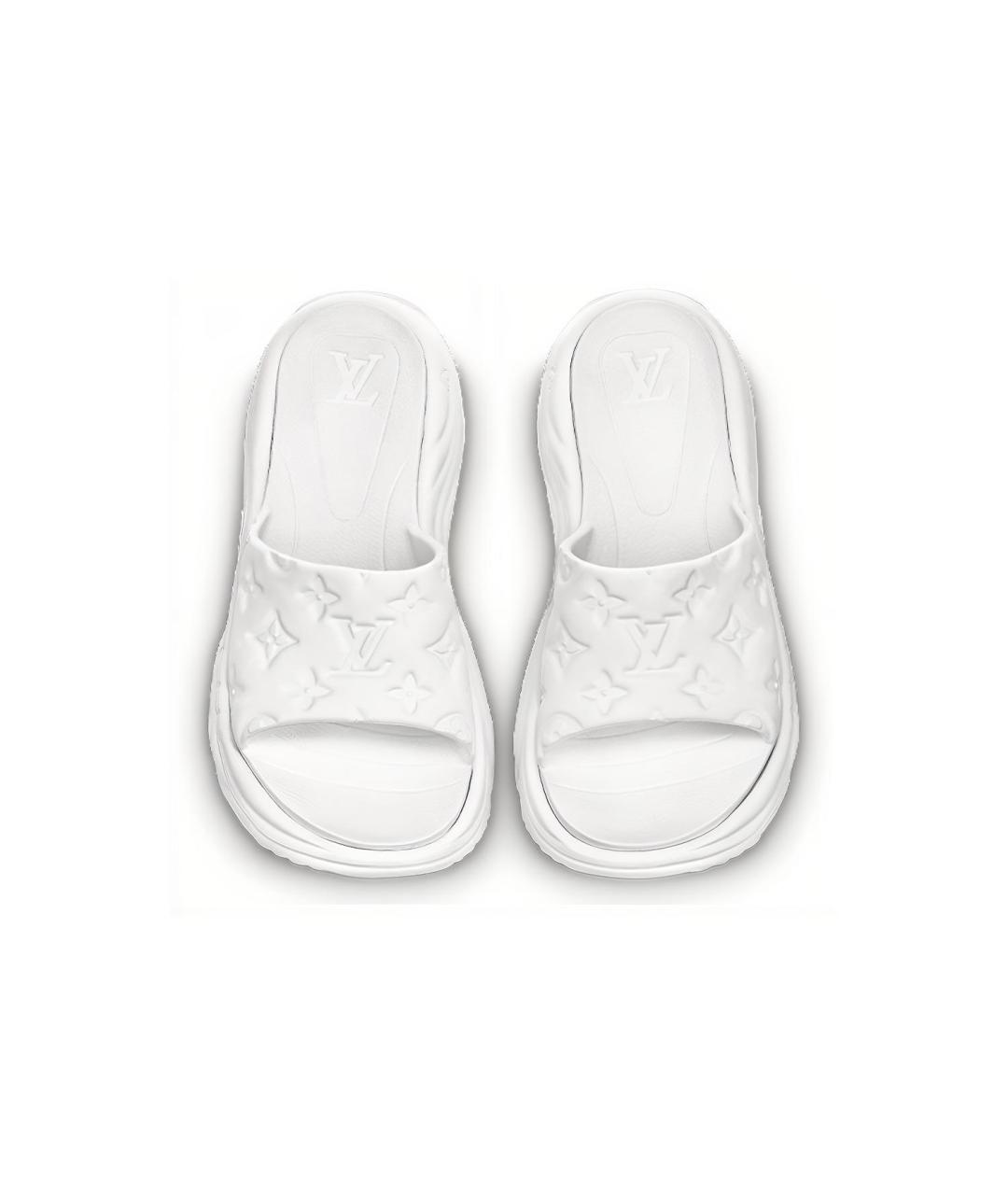 LOUIS VUITTON Белые шлепанцы, фото 4