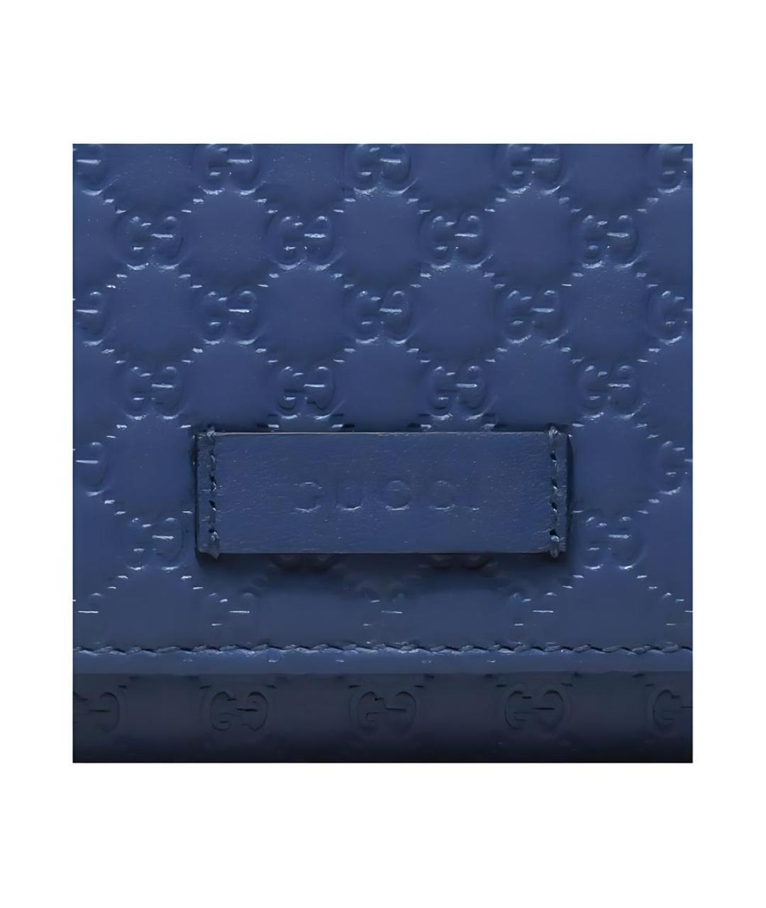 GUCCI Синий кожаный кошелек, фото 5