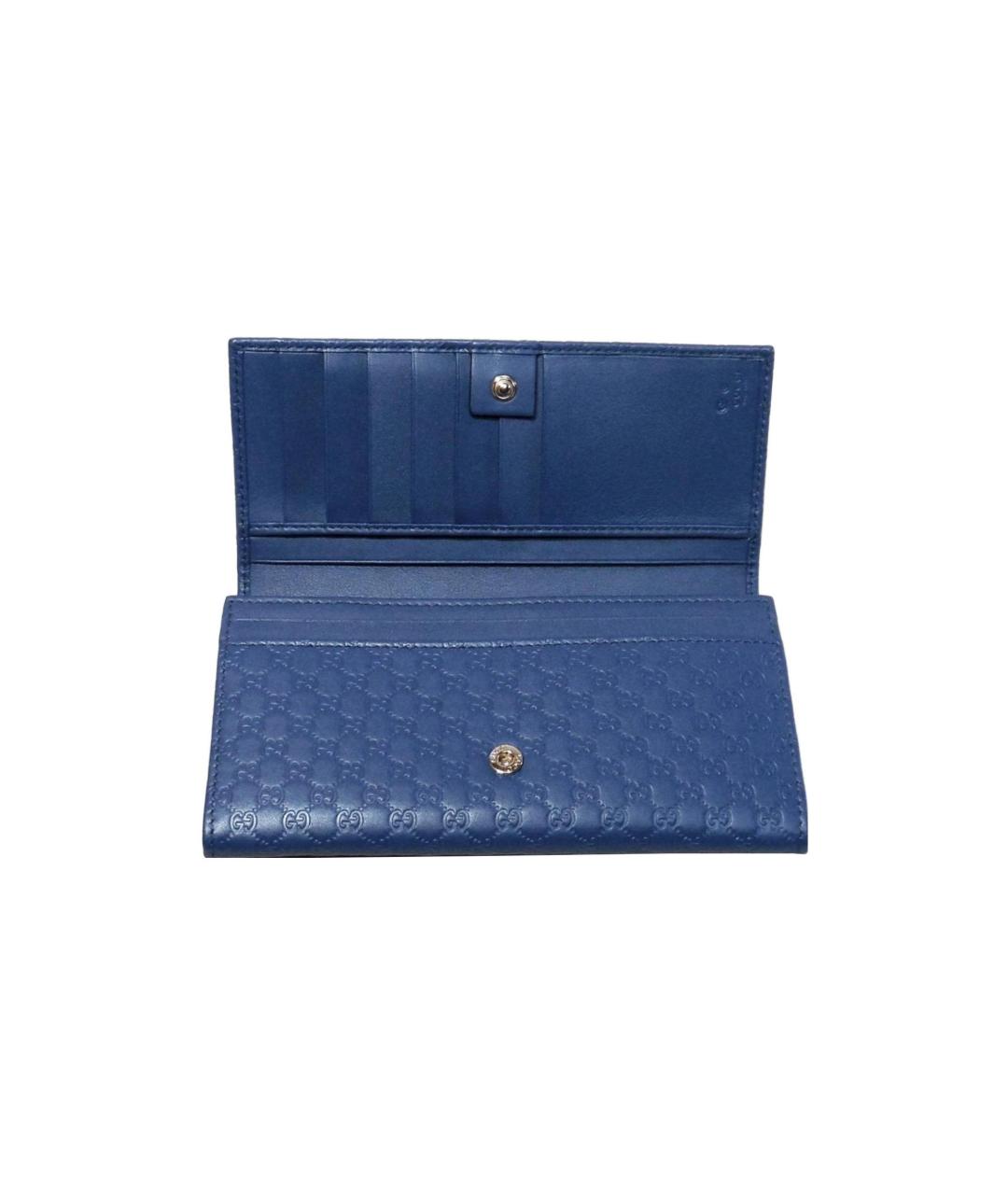 GUCCI Синий кожаный кошелек, фото 3