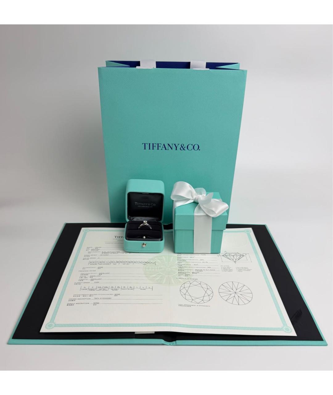 TIFFANY&CO Белое платиновое кольцо, фото 2