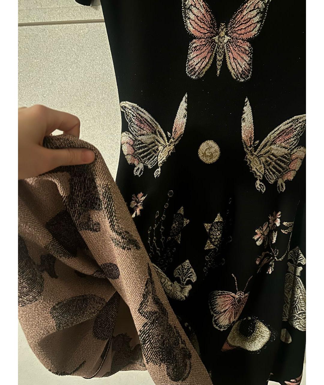 ALEXANDER MCQUEEN Черное шерстяное повседневное платье, фото 5