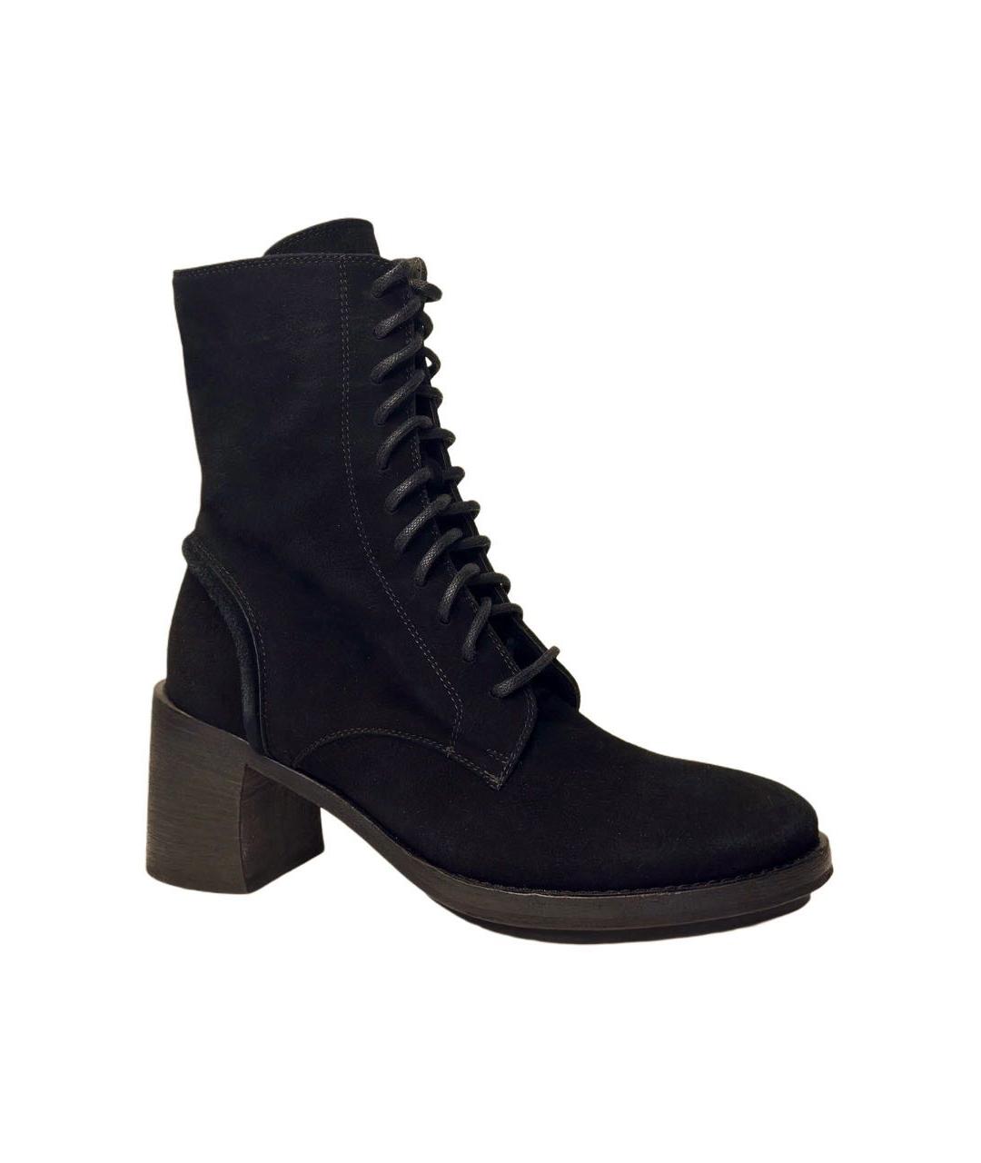 ANN DEMEULEMEESTER Черные замшевые ботильоны, фото 9