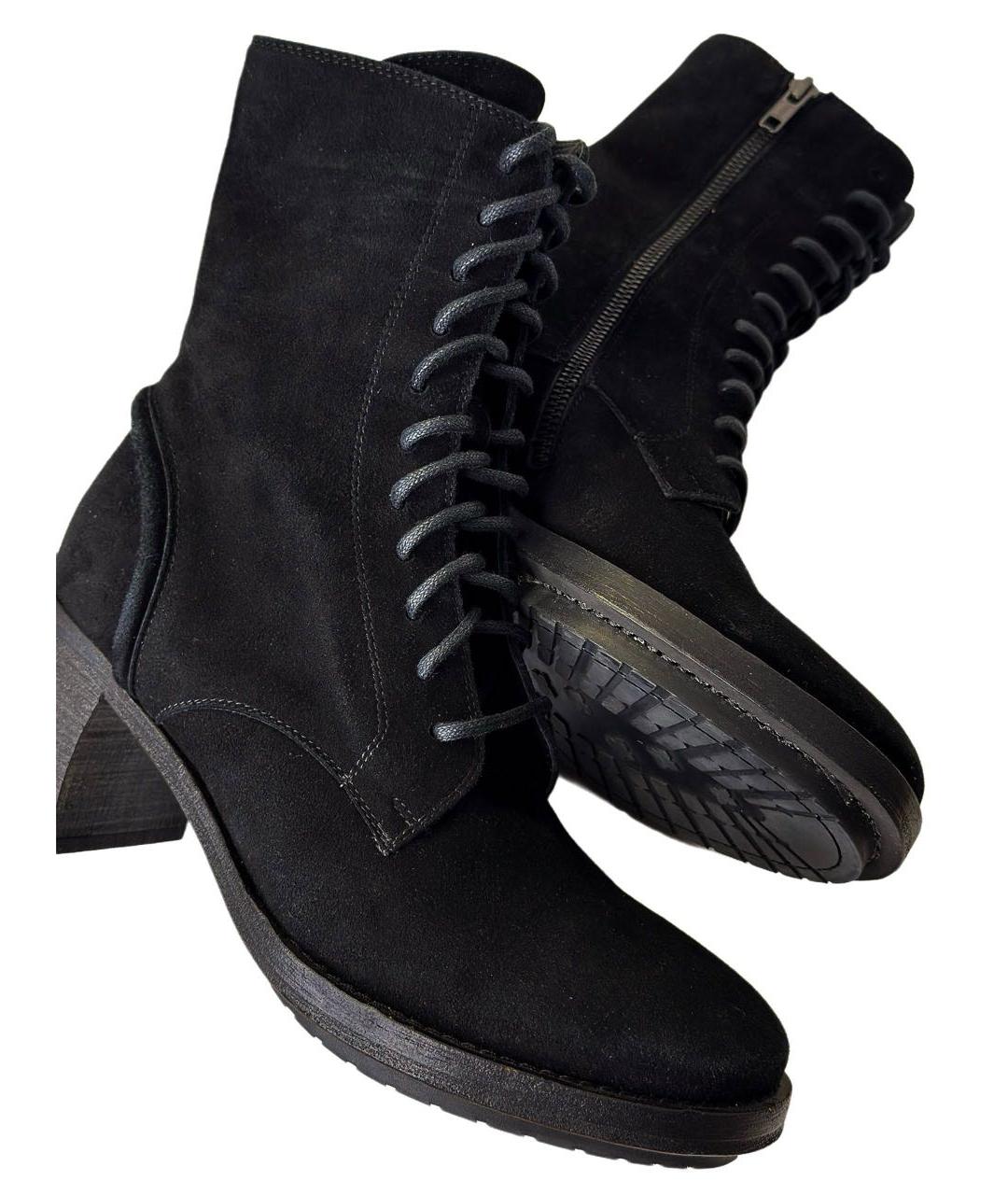 ANN DEMEULEMEESTER Черные замшевые ботильоны, фото 4