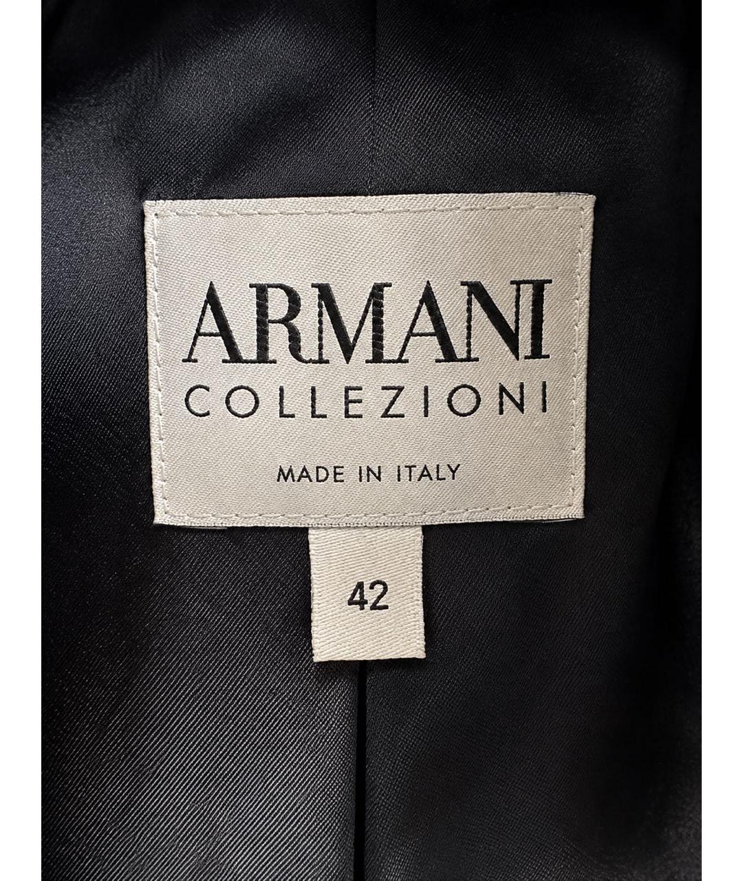 ARMANI COLLEZIONI Черное шерстяное пальто, фото 3
