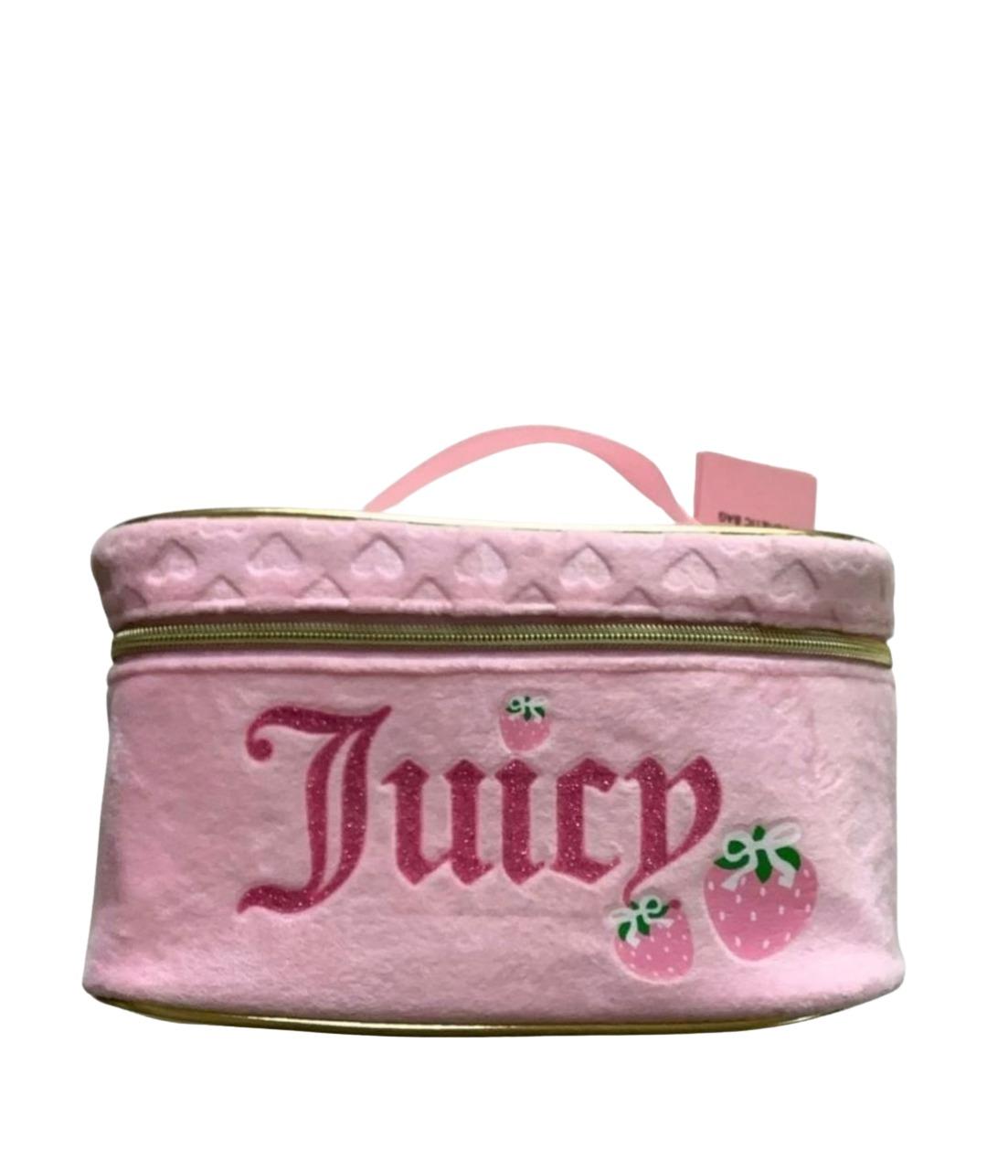 JUICY COUTURE Розовая бархатная косметичка, фото 1
