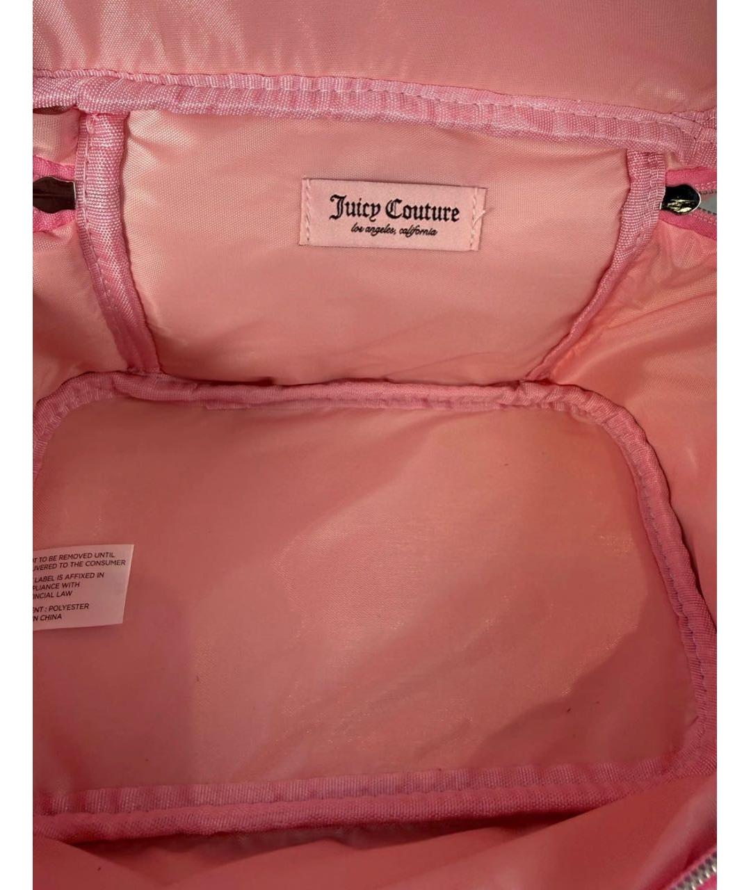 JUICY COUTURE Розовая бархатная косметичка, фото 3