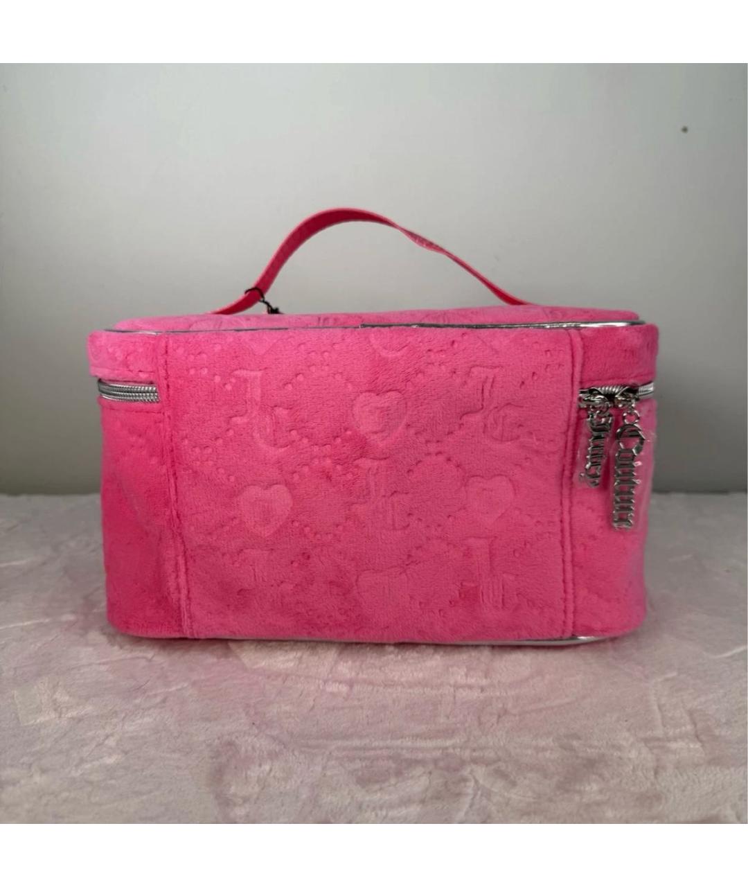 JUICY COUTURE Розовая бархатная косметичка, фото 2