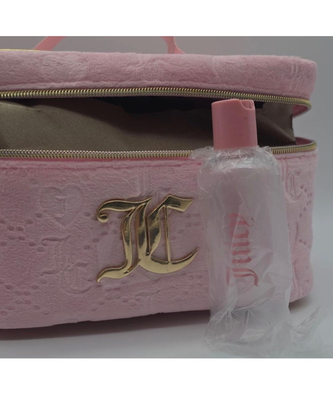 JUICY COUTURE Розовая бархатная косметичка, фото 4