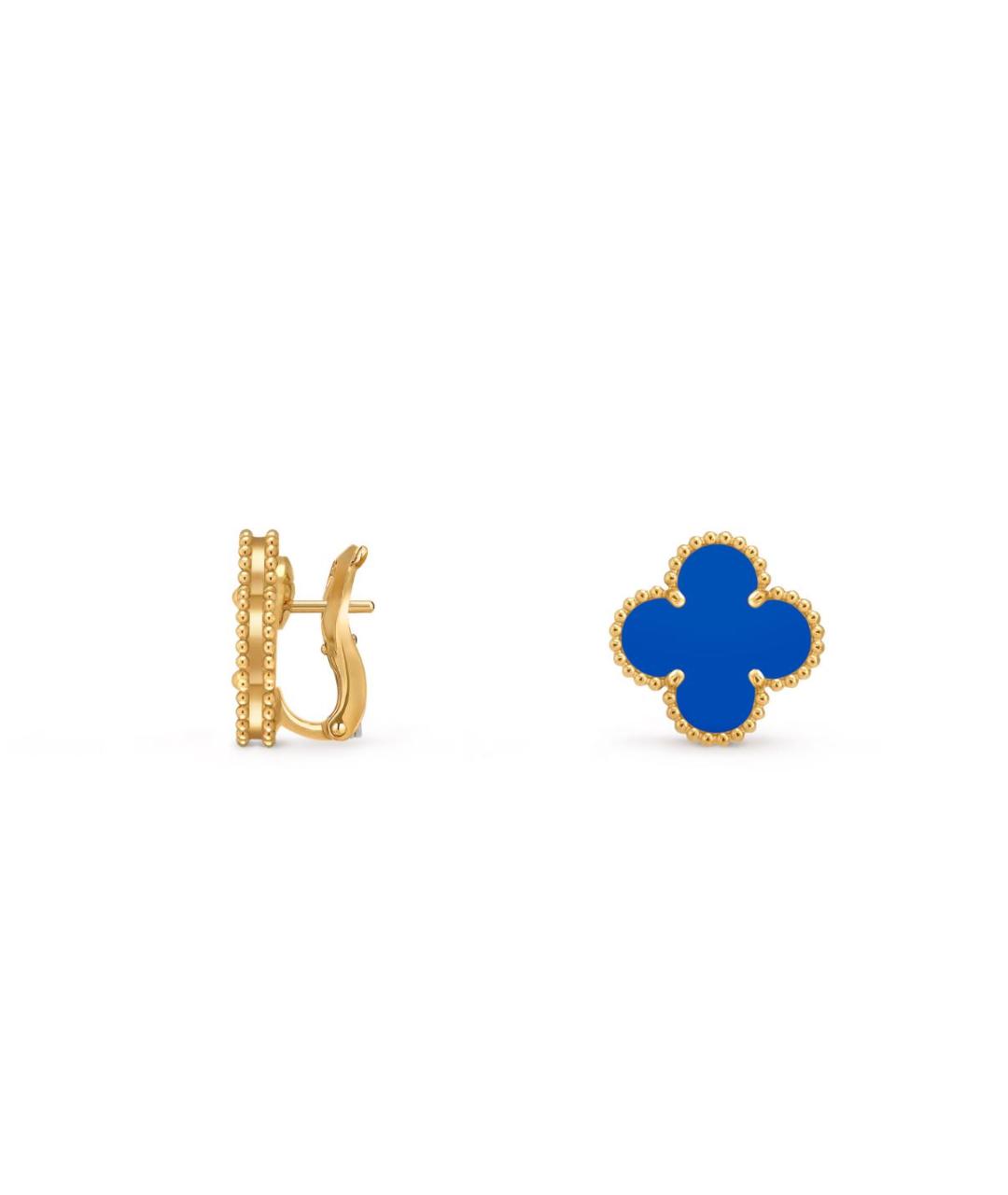 VAN CLEEF & ARPELS Синие серьги из желтого золота, фото 3