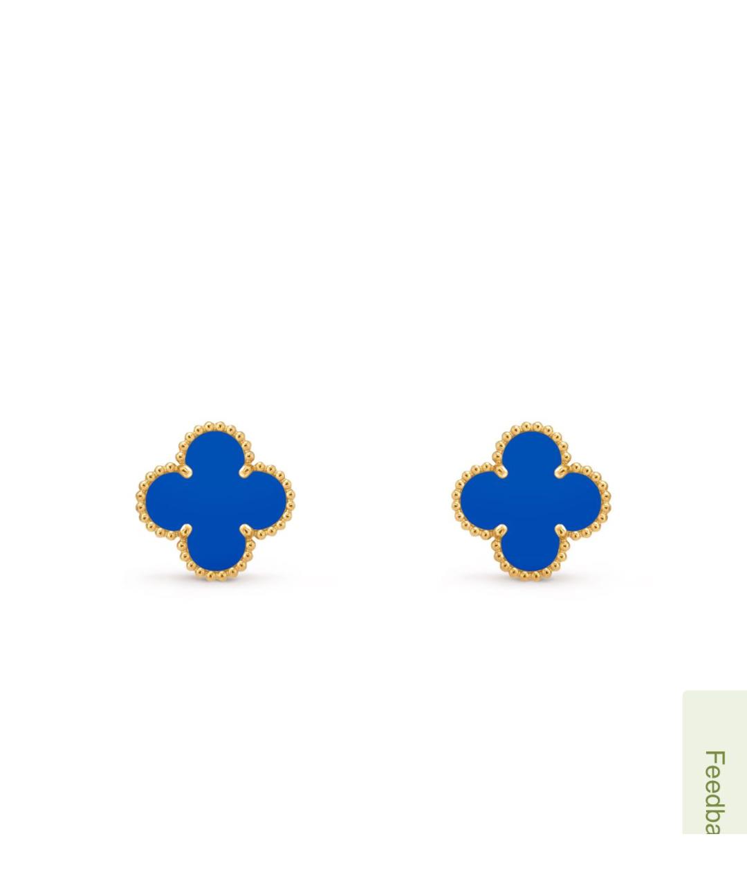 VAN CLEEF & ARPELS Синие серьги из желтого золота, фото 5