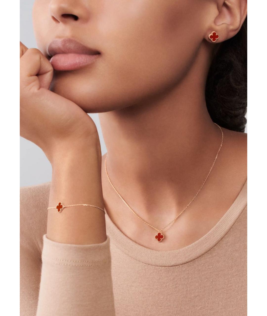 VAN CLEEF & ARPELS Красные серьги из розового золота, фото 2