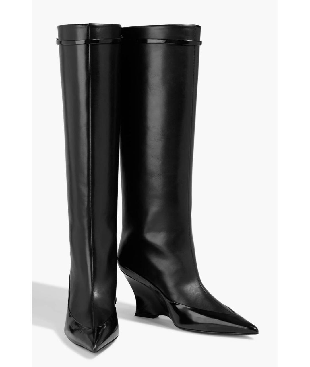 GIVENCHY Черные кожаные сапоги, фото 2