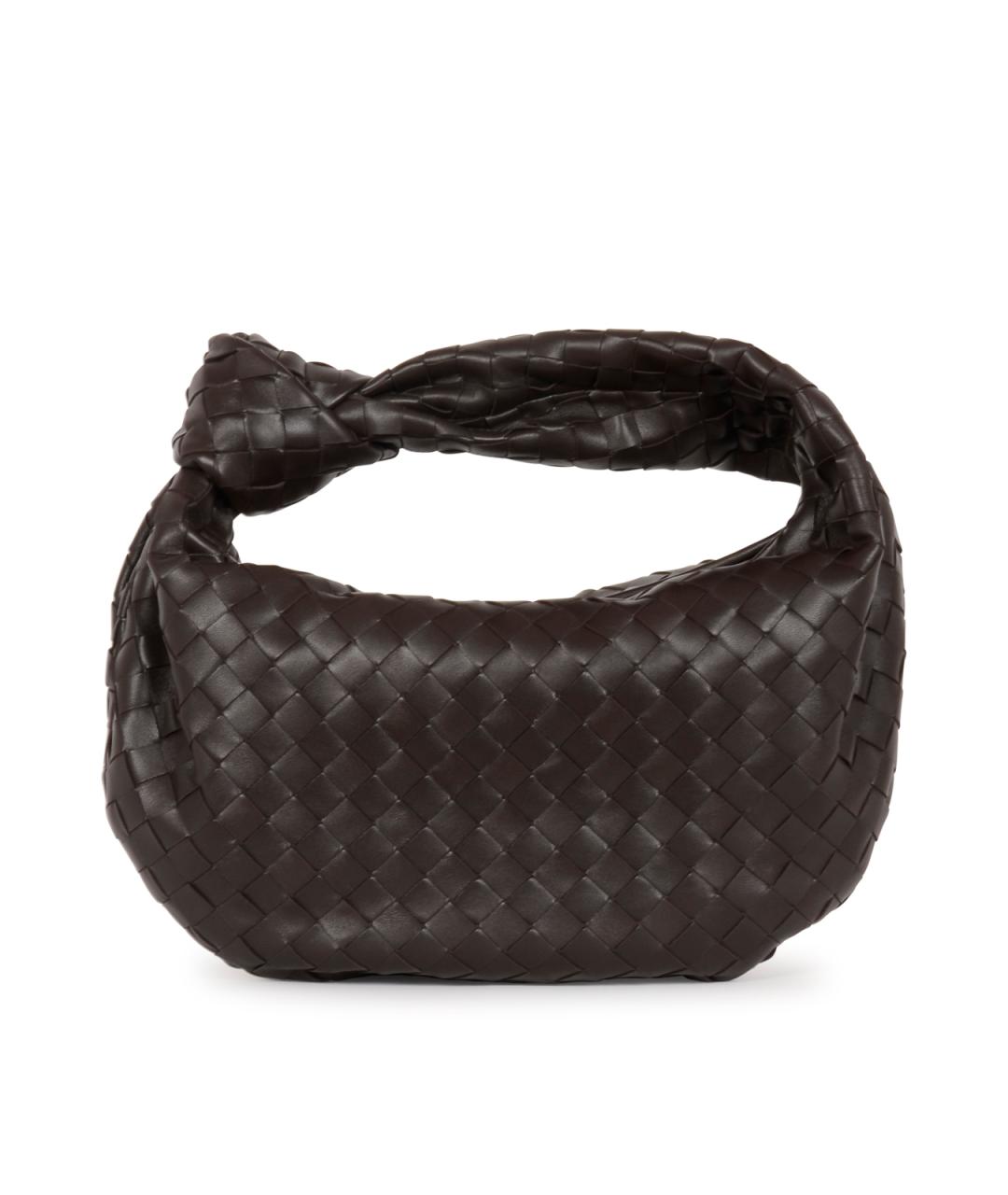 BOTTEGA VENETA Коричневая кожаная сумка с короткими ручками, фото 5