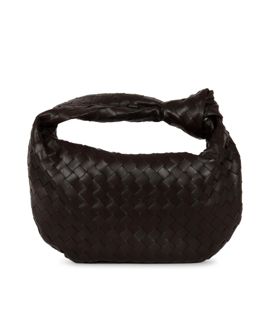 BOTTEGA VENETA Коричневая кожаная сумка с короткими ручками, фото 3
