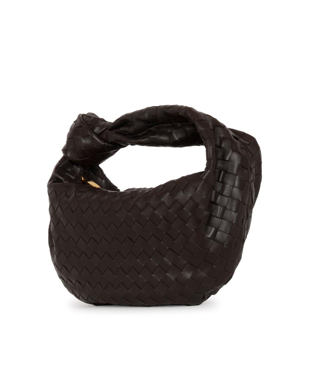 BOTTEGA VENETA Коричневая кожаная сумка с короткими ручками, фото 2