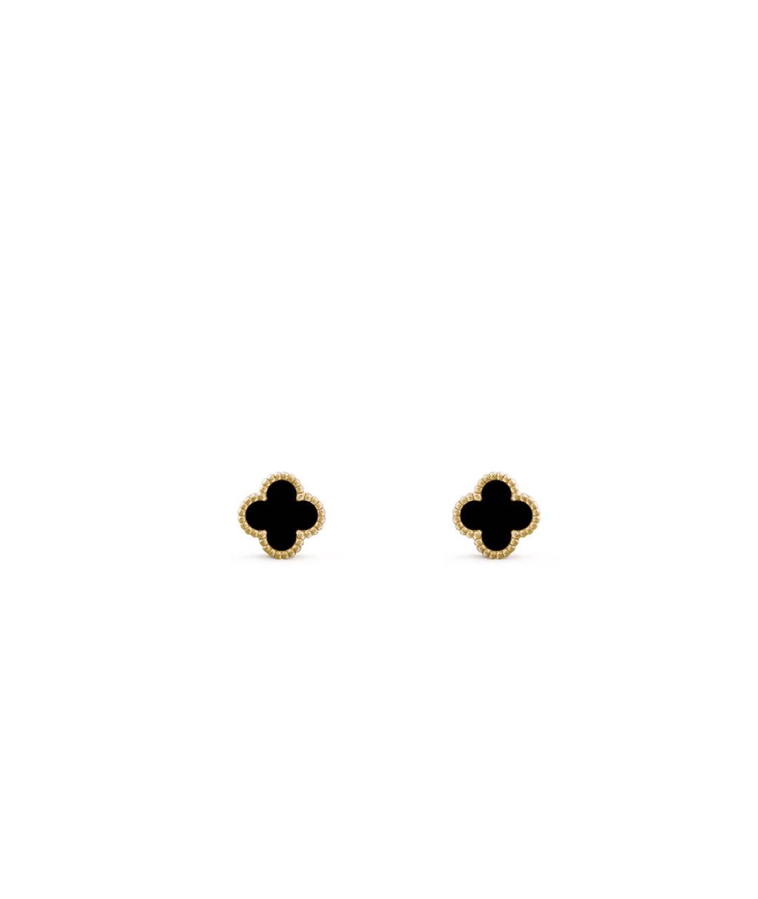 VAN CLEEF & ARPELS Черные серьги из желтого золота, фото 4
