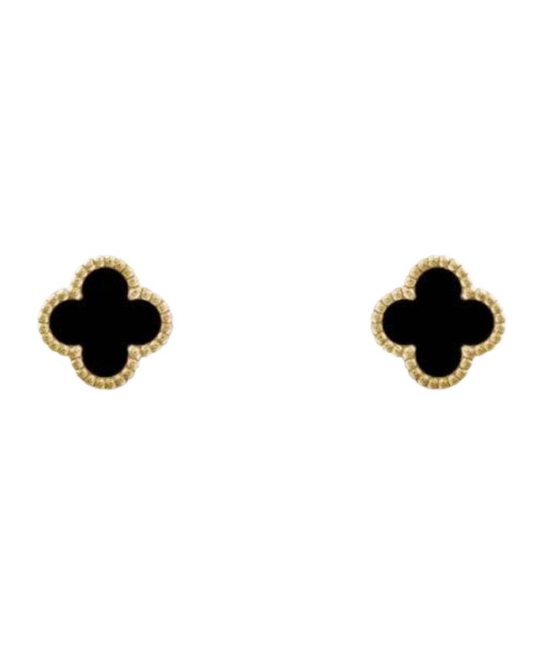 VAN CLEEF & ARPELS Черные серьги из желтого золота, фото 1