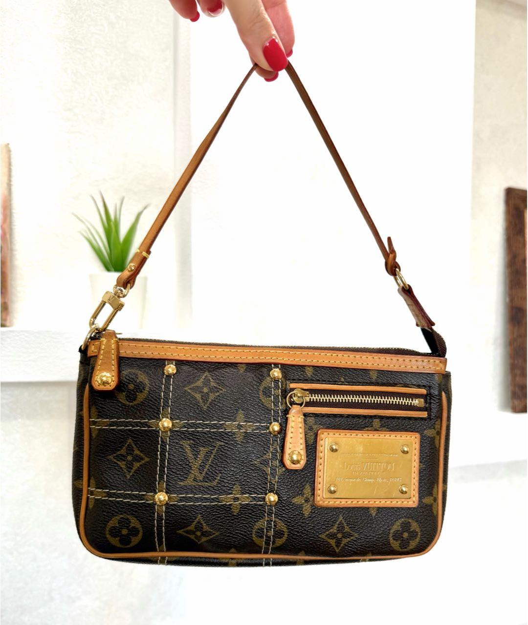 LOUIS VUITTON Коричневая сумка через плечо из канвы, фото 2