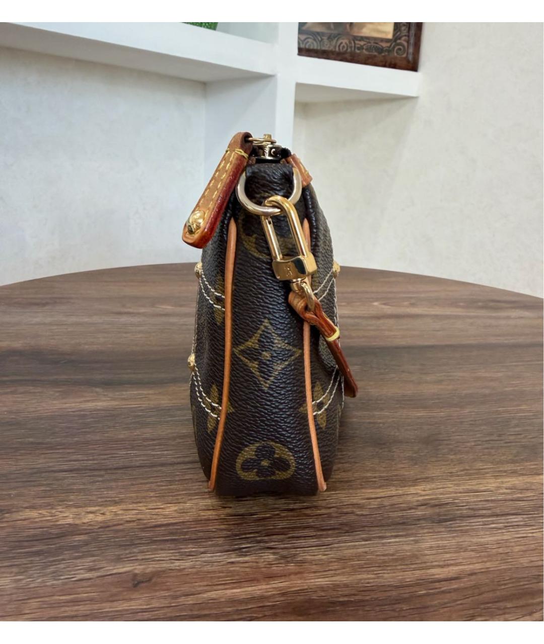 LOUIS VUITTON Коричневая сумка через плечо из канвы, фото 6