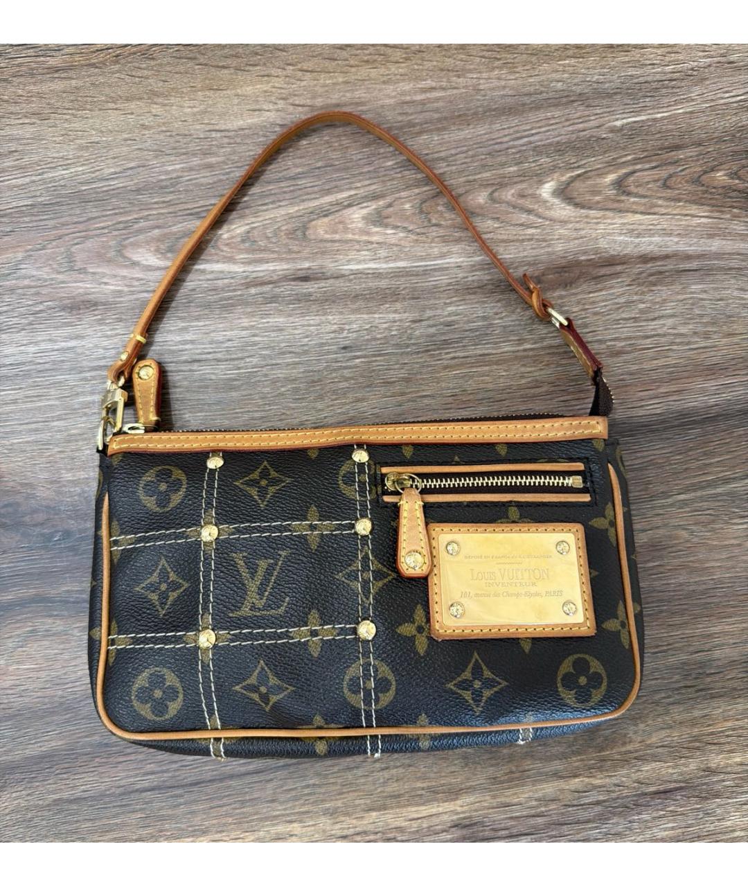 LOUIS VUITTON Коричневая сумка через плечо из канвы, фото 3