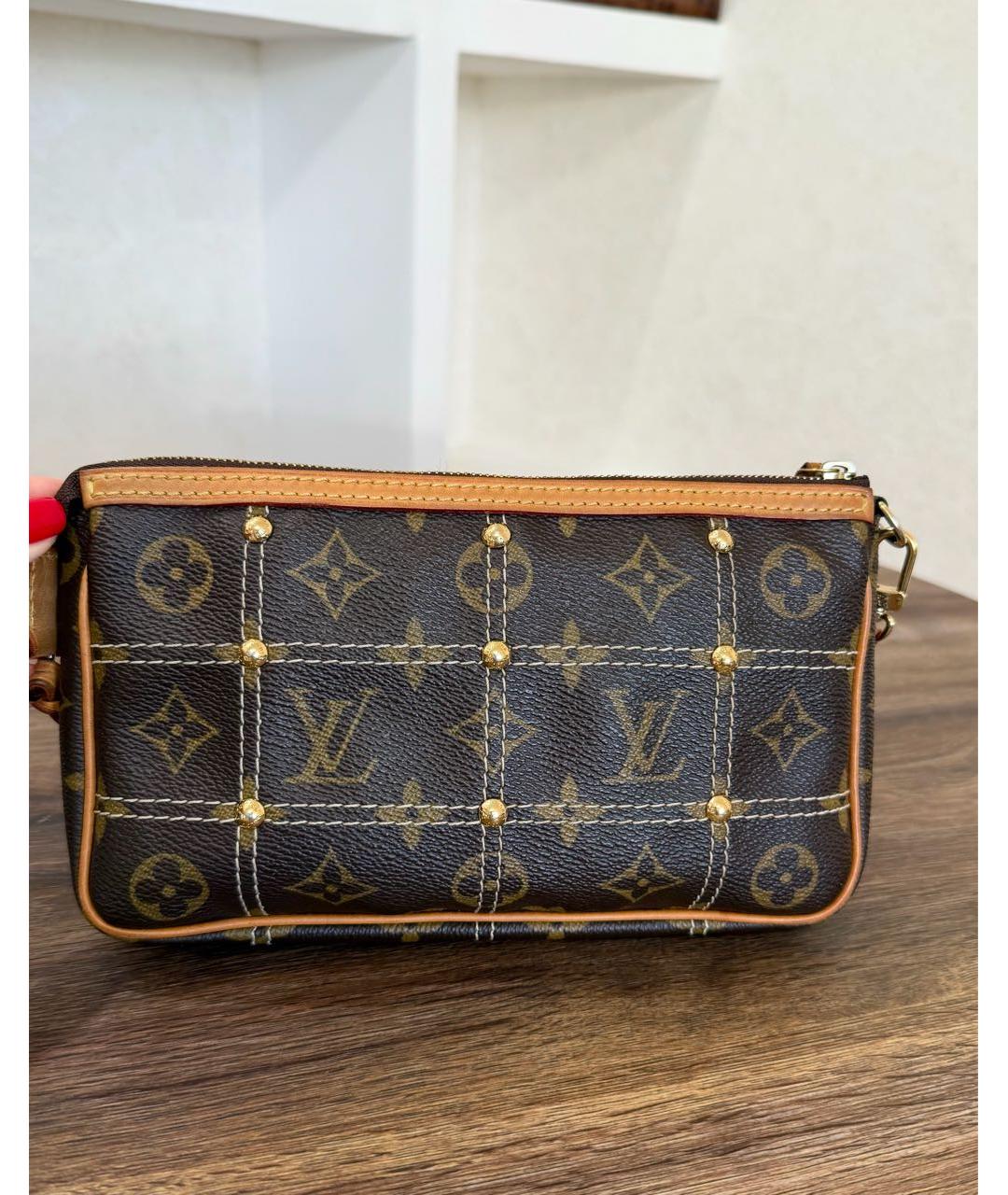 LOUIS VUITTON Коричневая сумка через плечо из канвы, фото 4