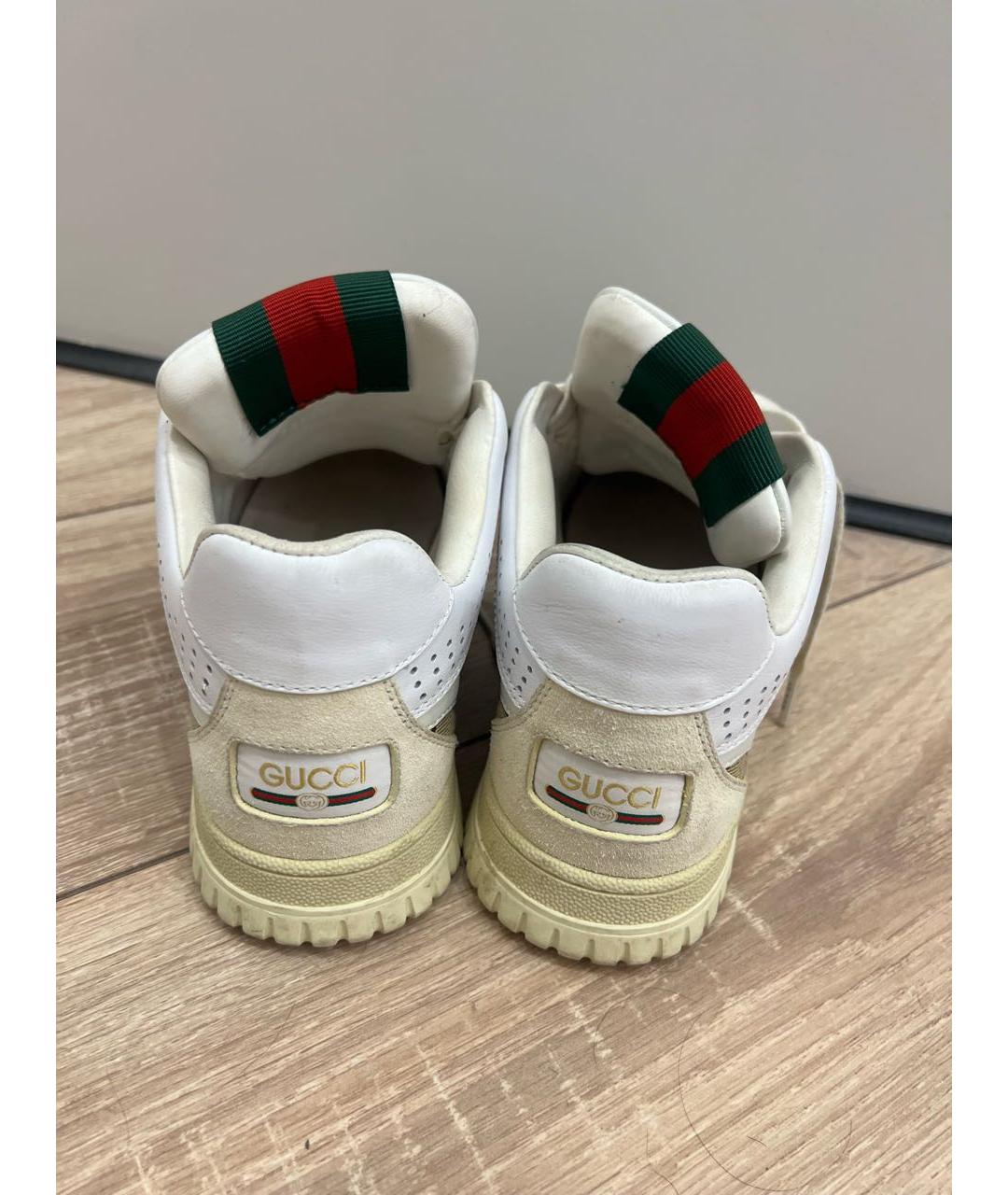 GUCCI Бежевые замшевые кеды, фото 2
