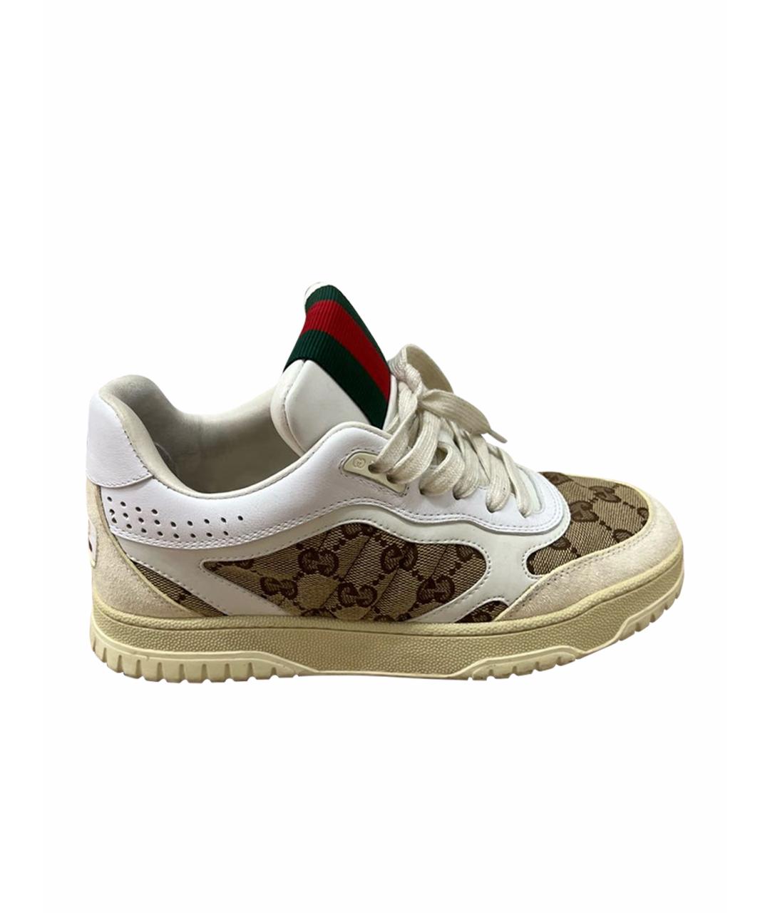 GUCCI Бежевые замшевые кеды, фото 5