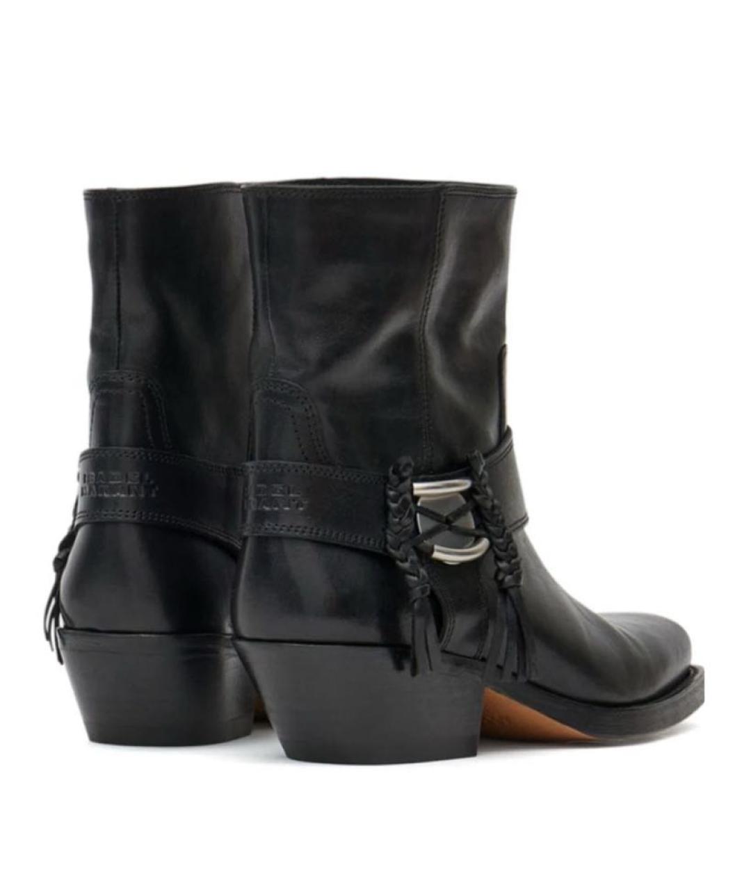 ISABEL MARANT Черные кожаные полусапоги, фото 4