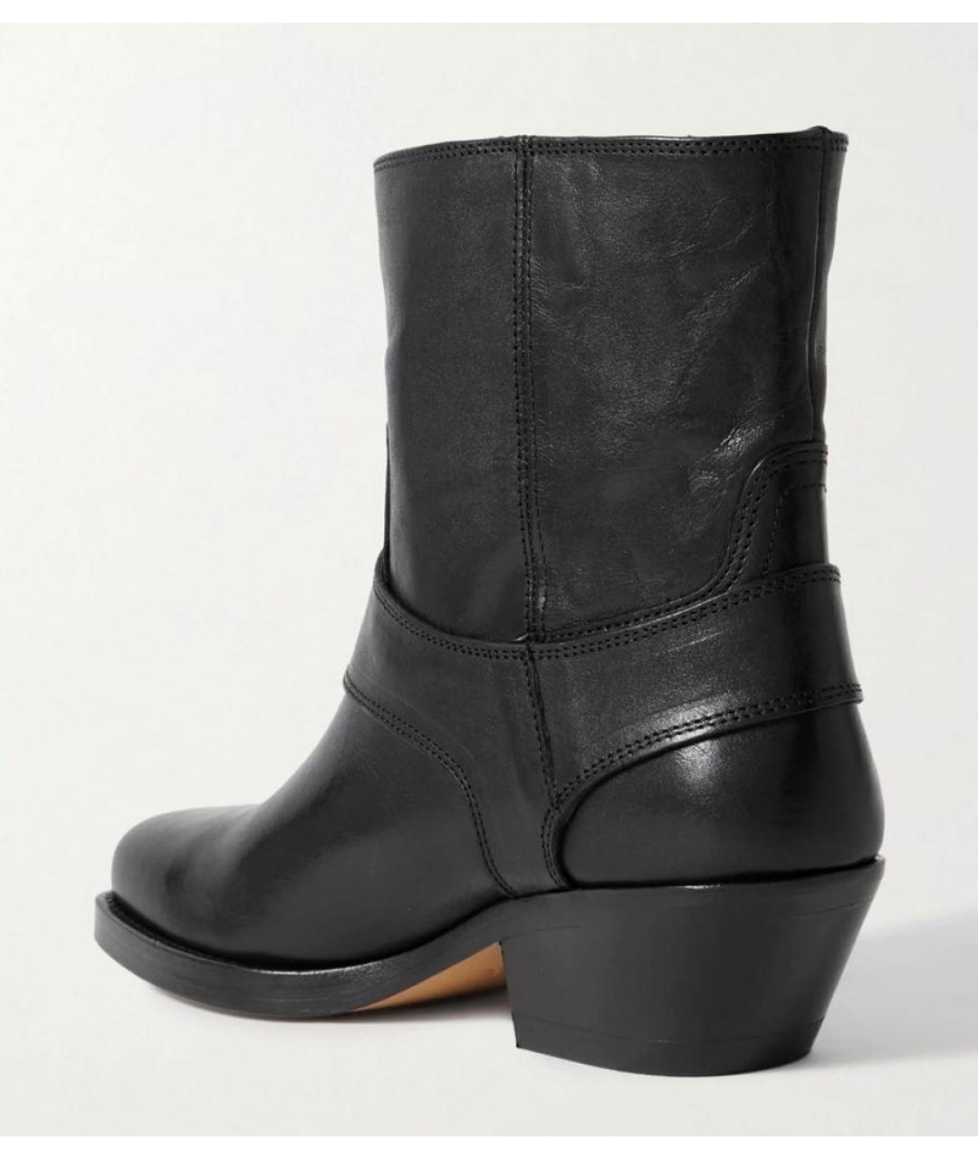 ISABEL MARANT Черные кожаные полусапоги, фото 7