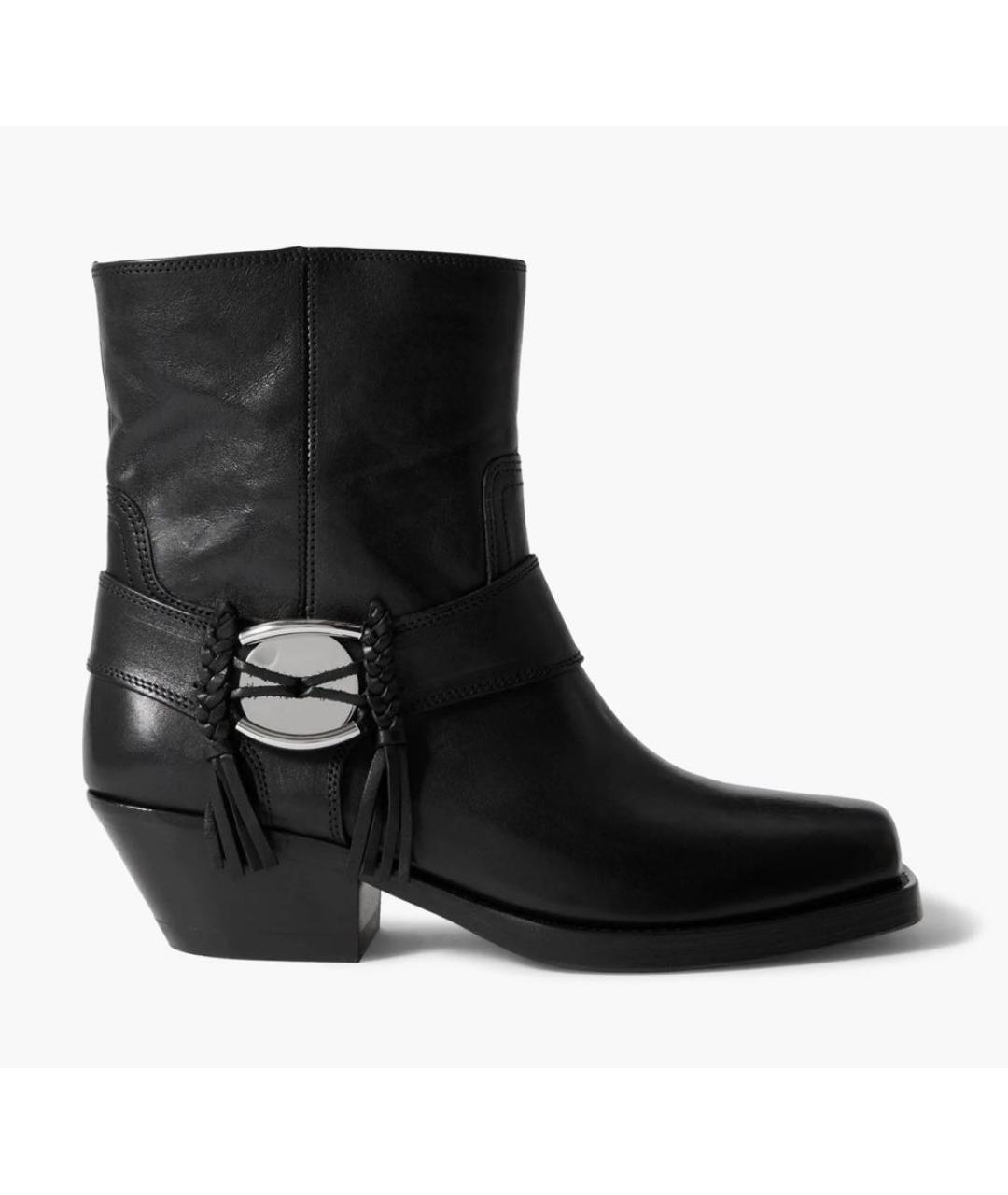 ISABEL MARANT Черные кожаные полусапоги, фото 9