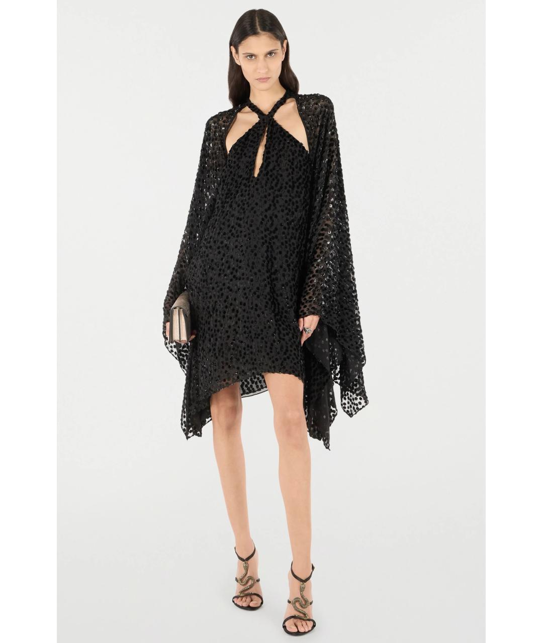 ROBERTO CAVALLI Черное коктейльное платье, фото 2