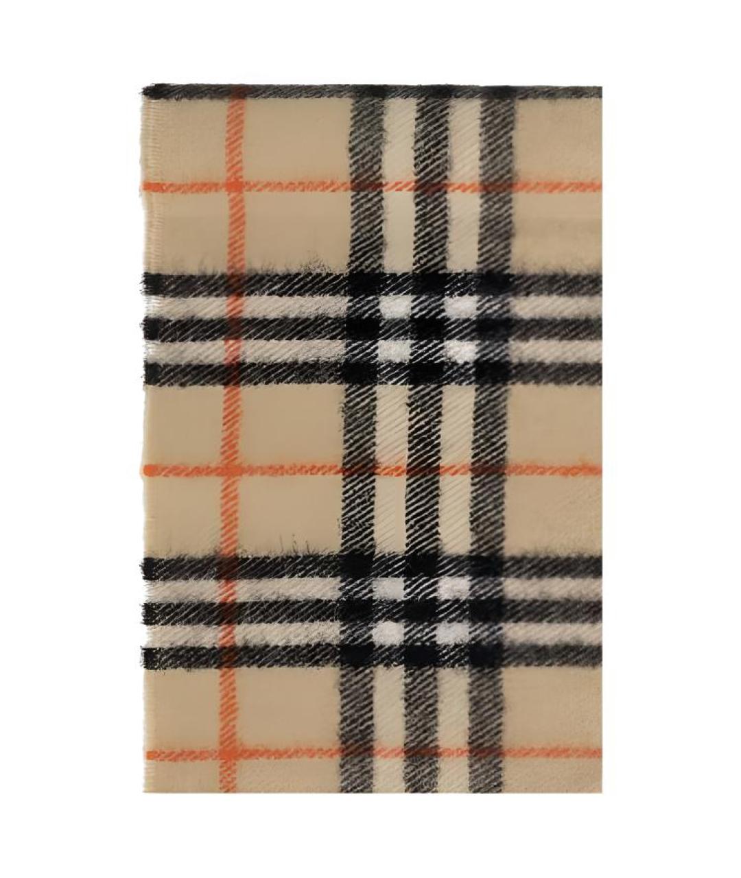 BURBERRY Бежевый кашемировый шарф, фото 4