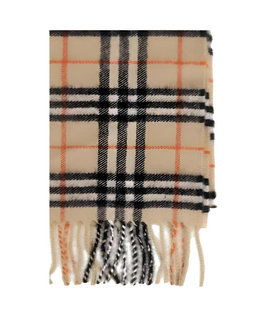 BURBERRY Бежевый кашемировый шарф, фото 3