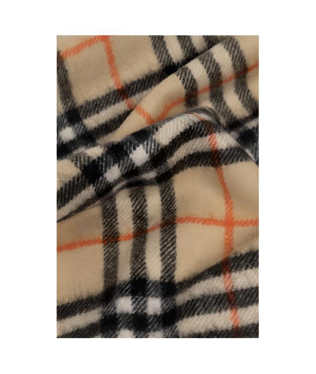BURBERRY Бежевый кашемировый шарф, фото 5