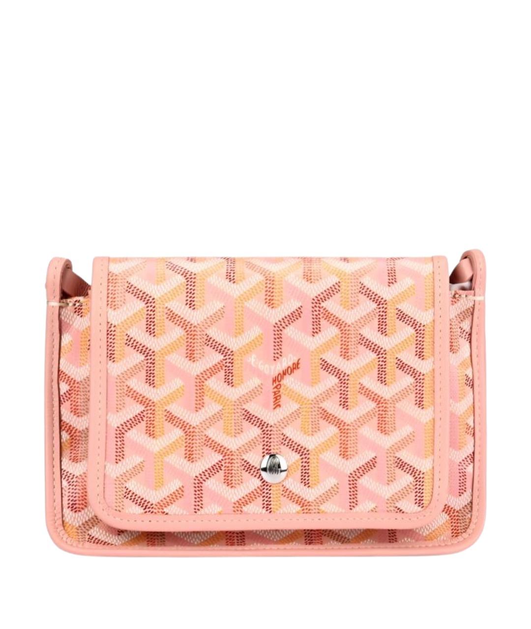 GOYARD Розовая сумка через плечо из канвы, фото 1