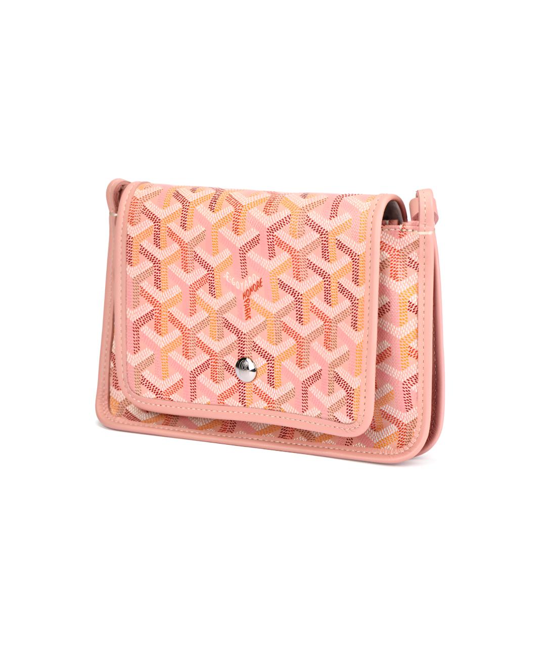 GOYARD Розовая сумка через плечо из канвы, фото 3