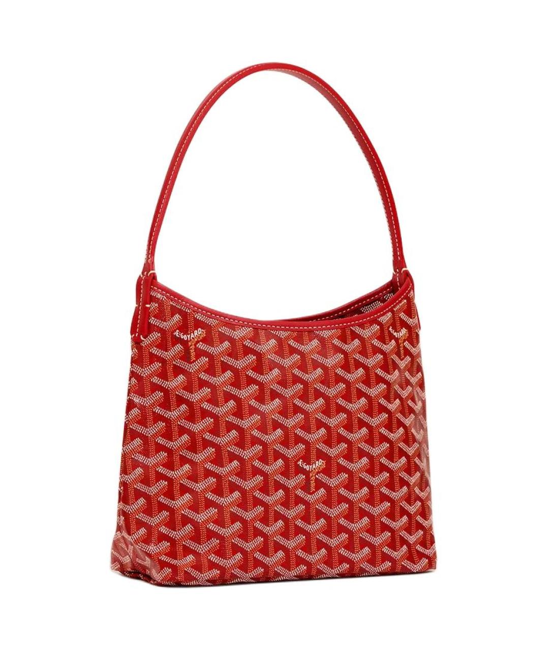 GOYARD Красная сумка через плечо из канвы, фото 2