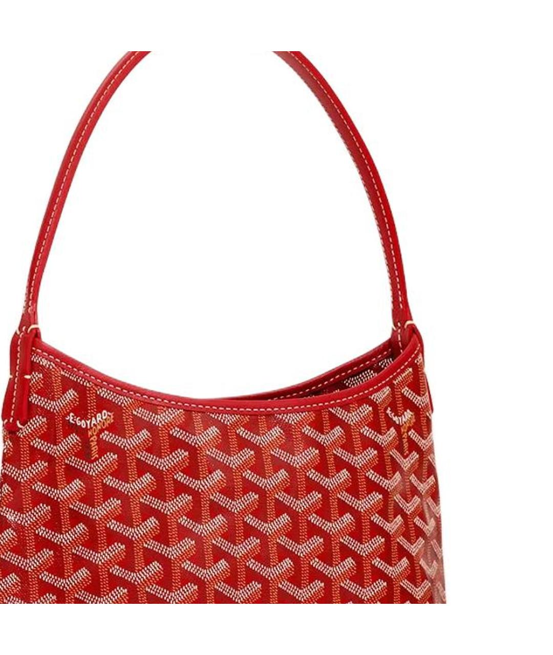 GOYARD Красная сумка через плечо из канвы, фото 4