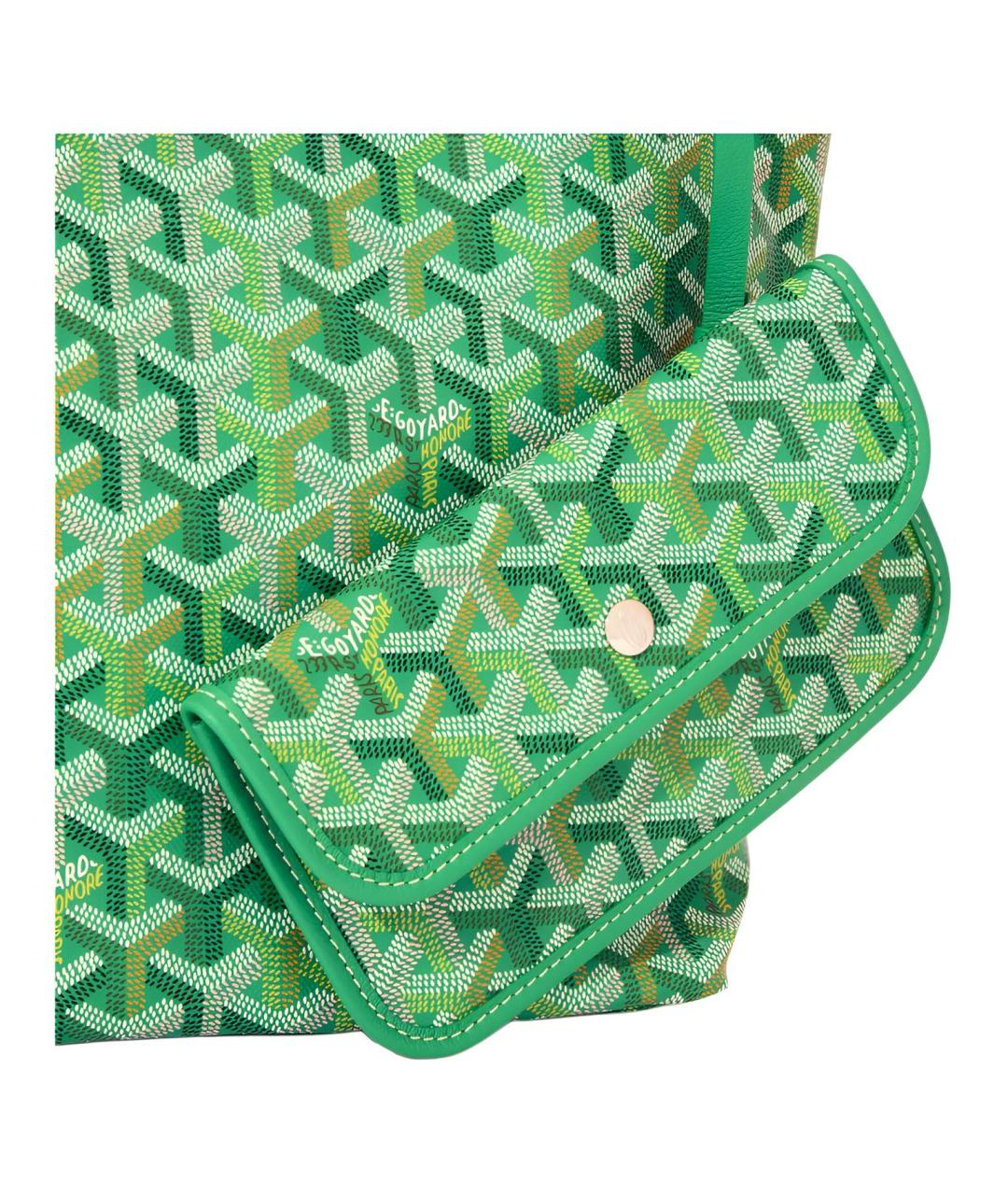 GOYARD Зеленая сумка через плечо из канвы, фото 3